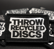 Load image into Gallery viewer, Trash Panda Throw Recycled Discs Bag Patch
