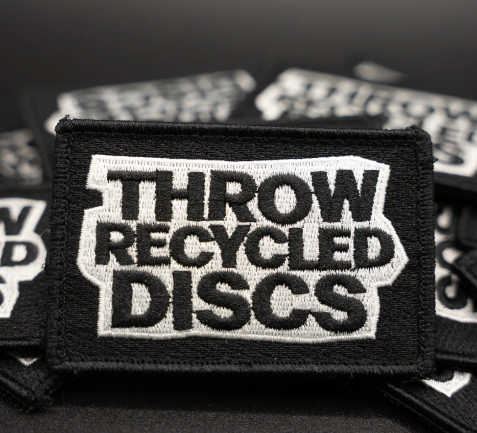 Trash Panda Throw Recycled Discs Bag Patch