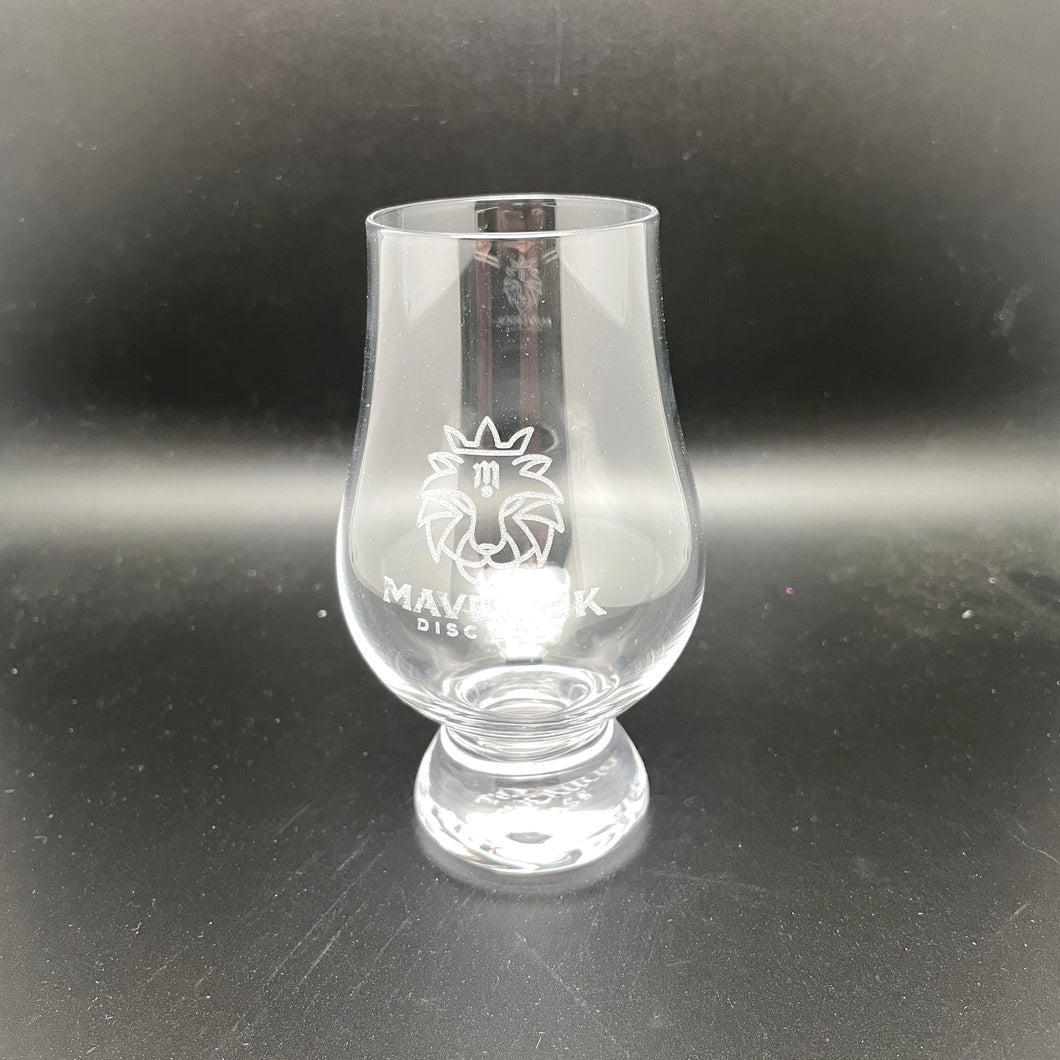Glencairn Whiskey Glass - Maverick lion logo