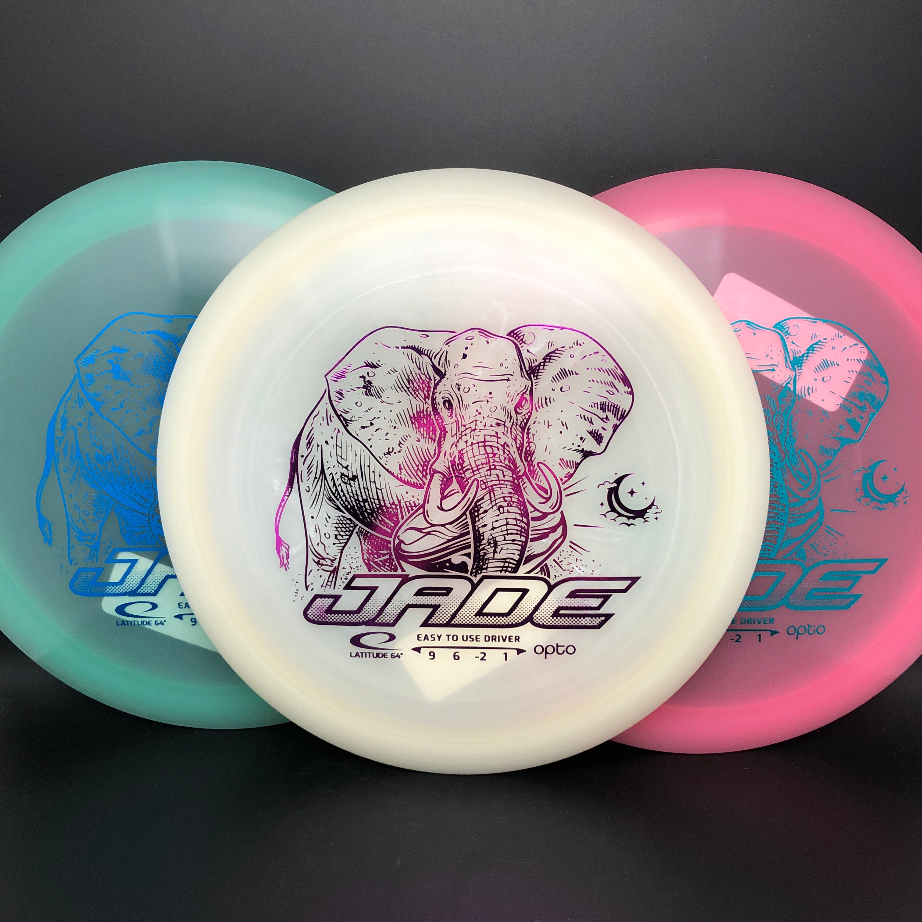 Latitude 64 Opto Moonshine Jade - Elephant Stamp – Maverick Disc Golf