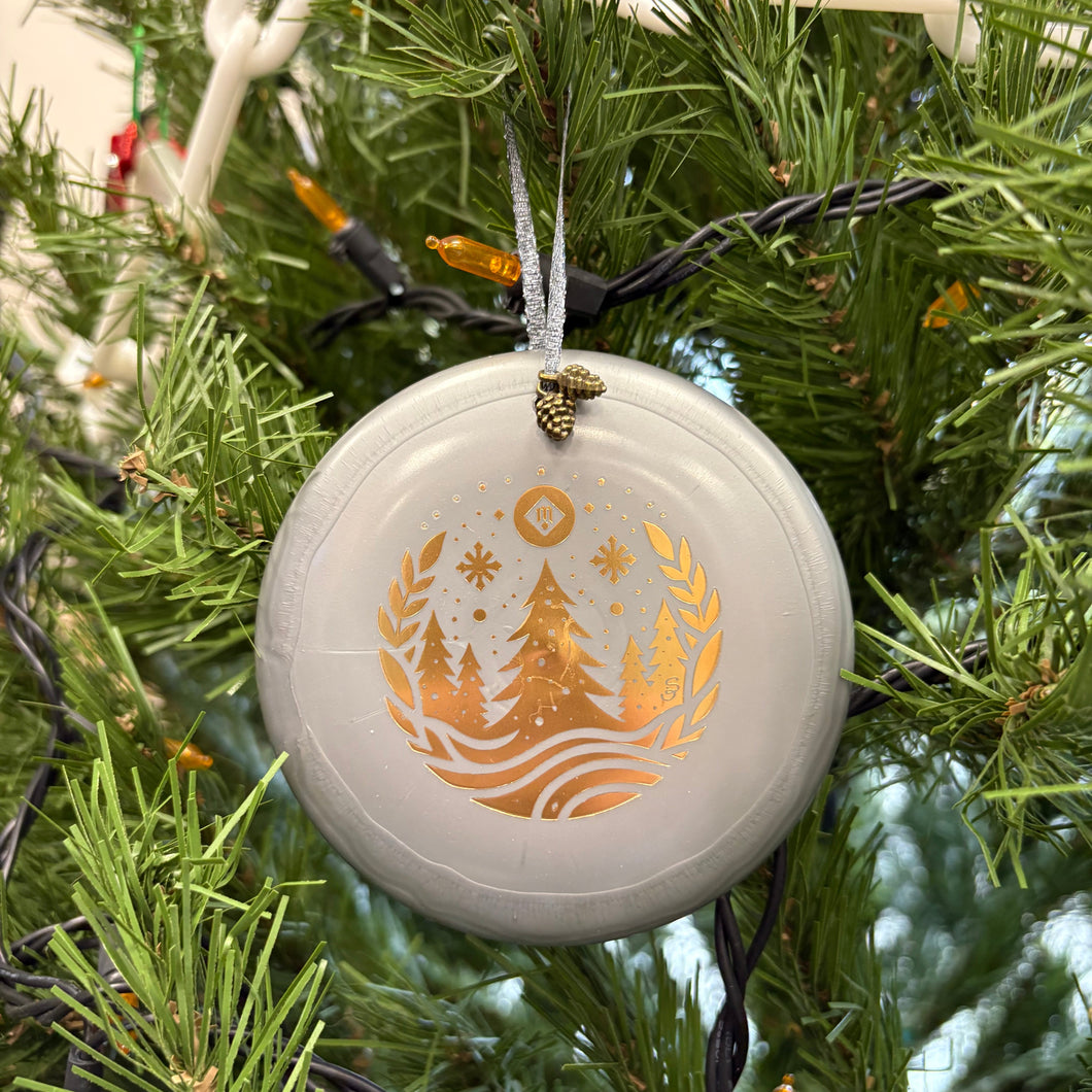 #55 Disc Golf Mini Marker Christmas Ornament Tree Stamp