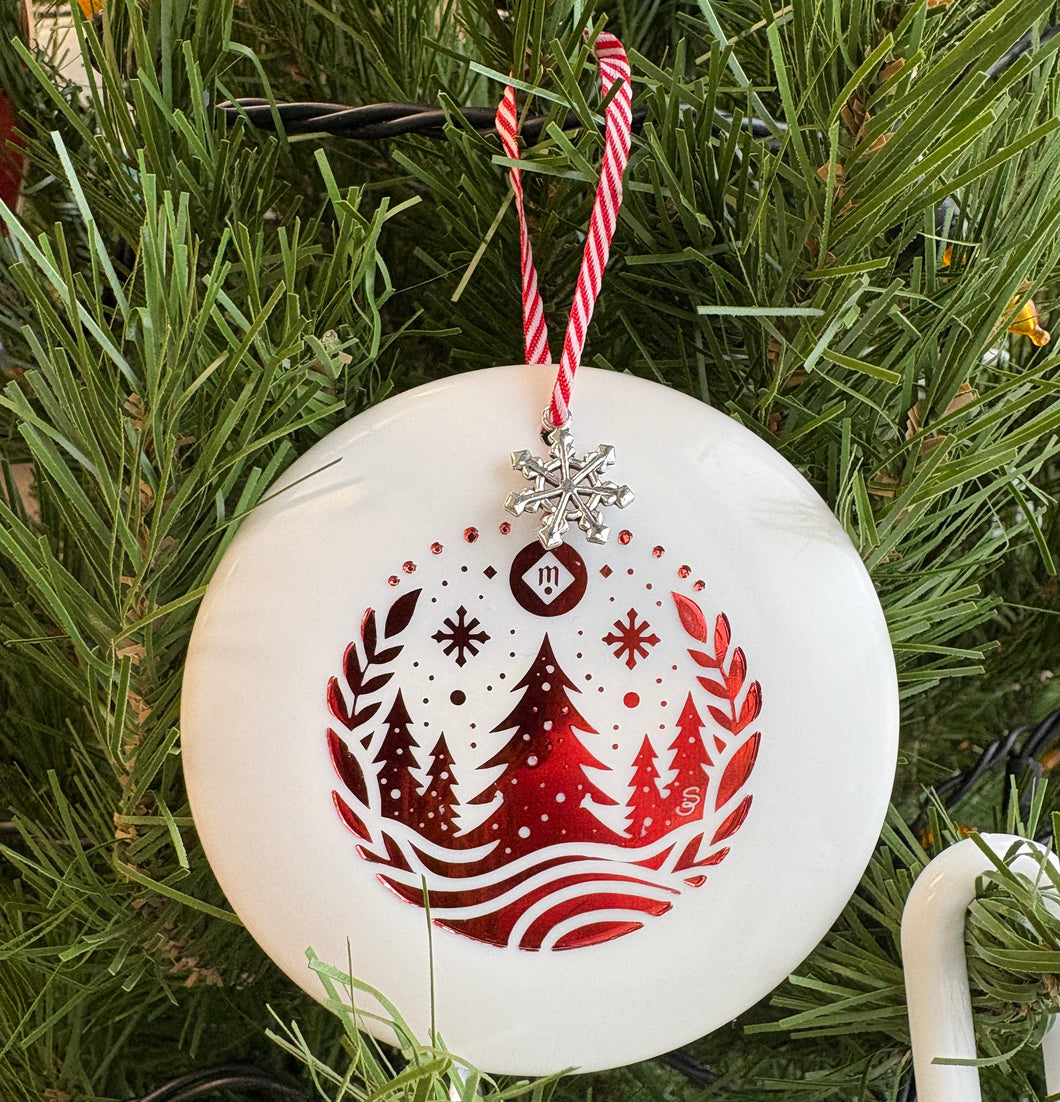 #57 Disc Golf Mini Marker Christmas Ornament Tree Stamp