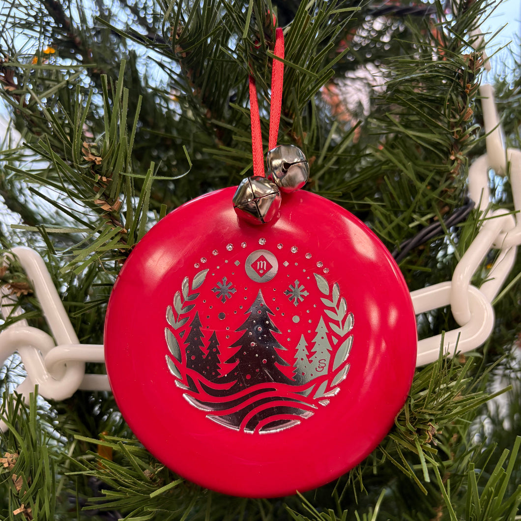 #58 Disc Golf Mini Marker Christmas Ornament Tree Stamp