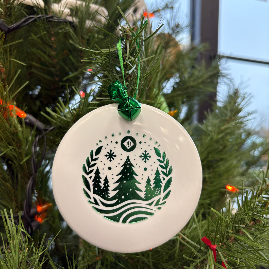 #60 Disc Golf Mini Marker Christmas Ornament Tree Stamp