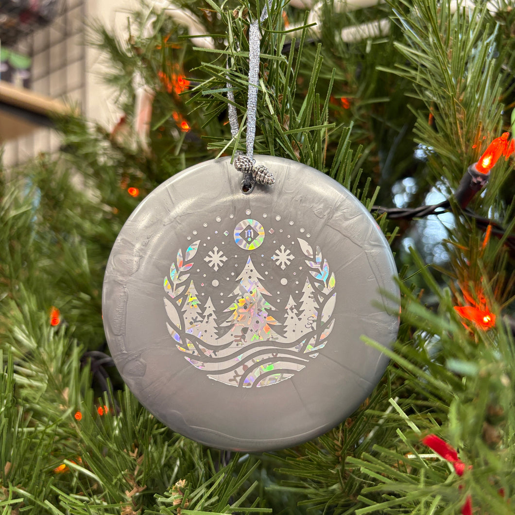 #62 Disc Golf Mini Marker Christmas Ornament Tree Stamp