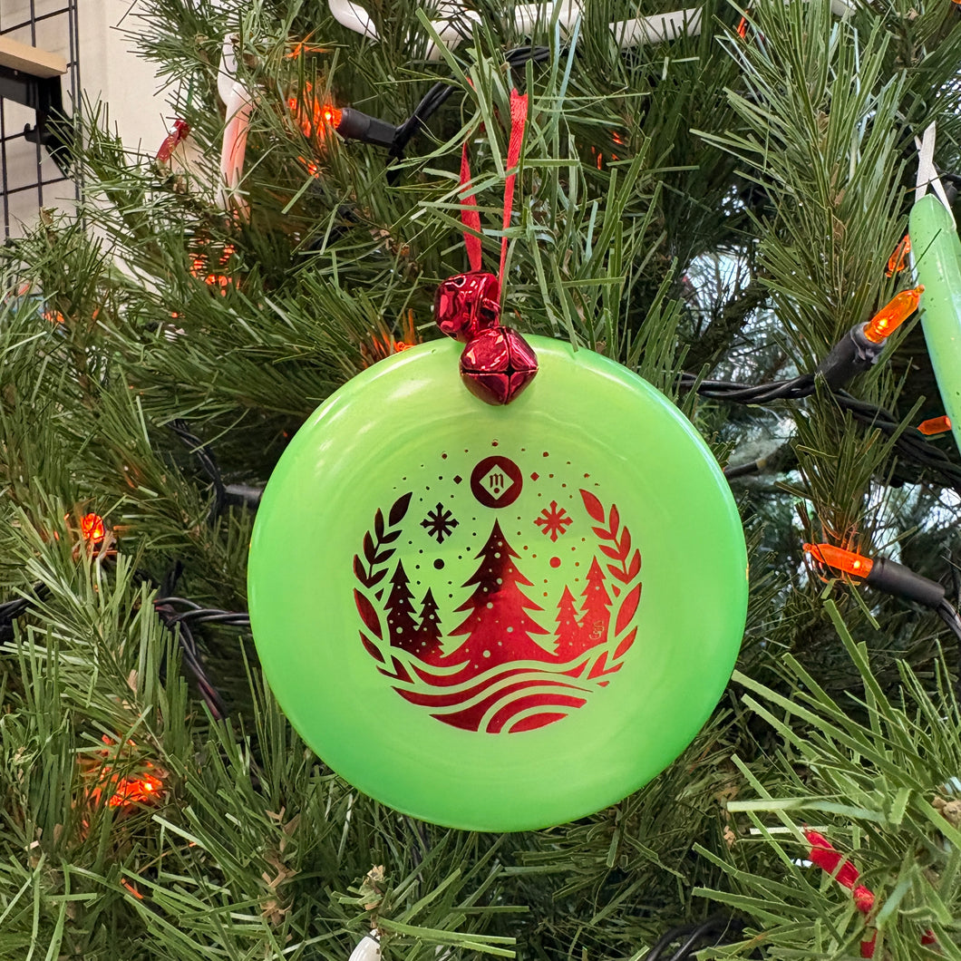 #61 Disc Golf Mini Marker Christmas Ornament Tree Stamp