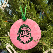 Load image into Gallery viewer, #73 Disc Golf Mini Marker Christmas red ornament green Santa
