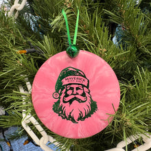 Load image into Gallery viewer, #73 Disc Golf Mini Marker Christmas red ornament green Santa
