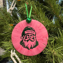 Load image into Gallery viewer, #73 Disc Golf Mini Marker Christmas red ornament green Santa
