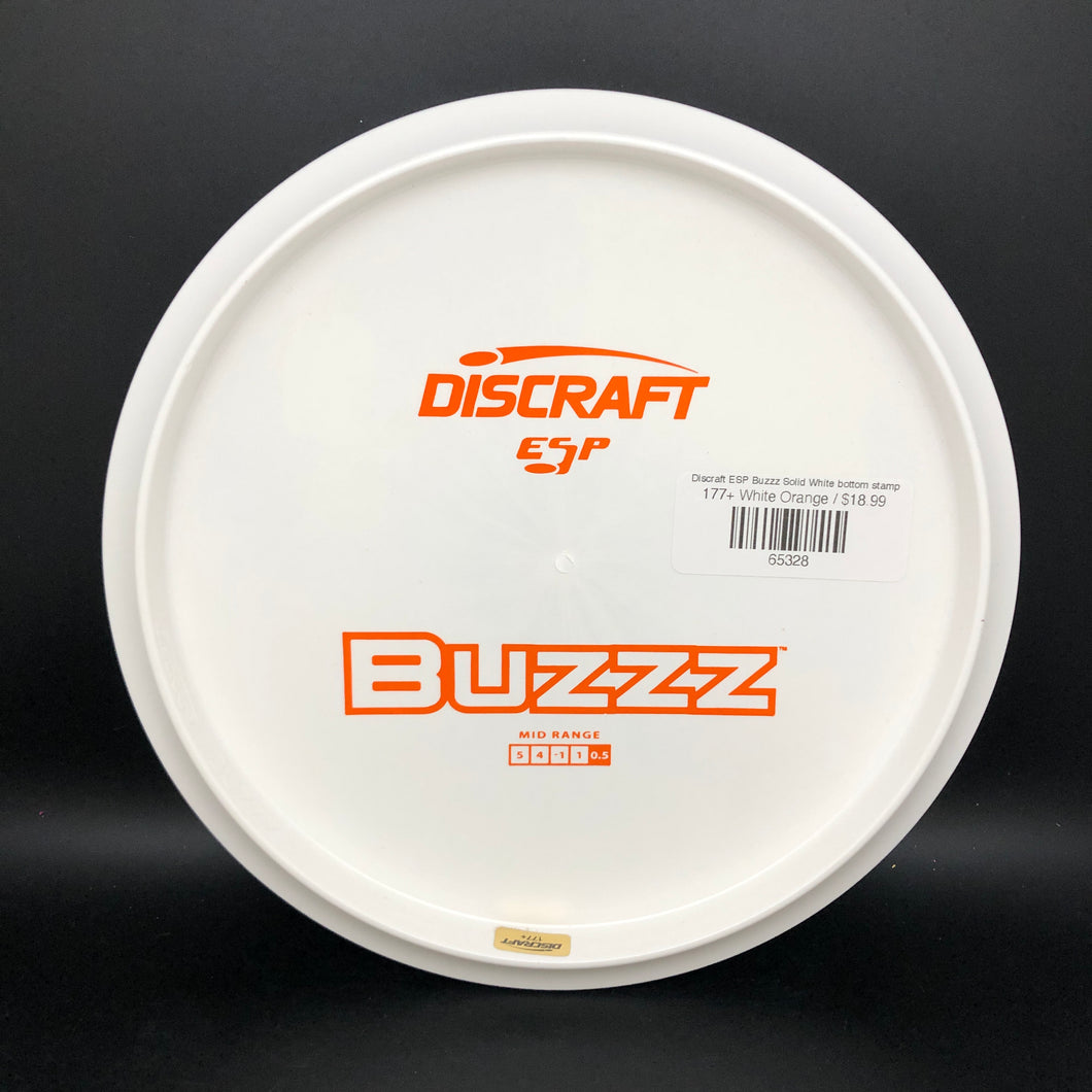 Discraft ESP Buzzz Solid White bottom stamp