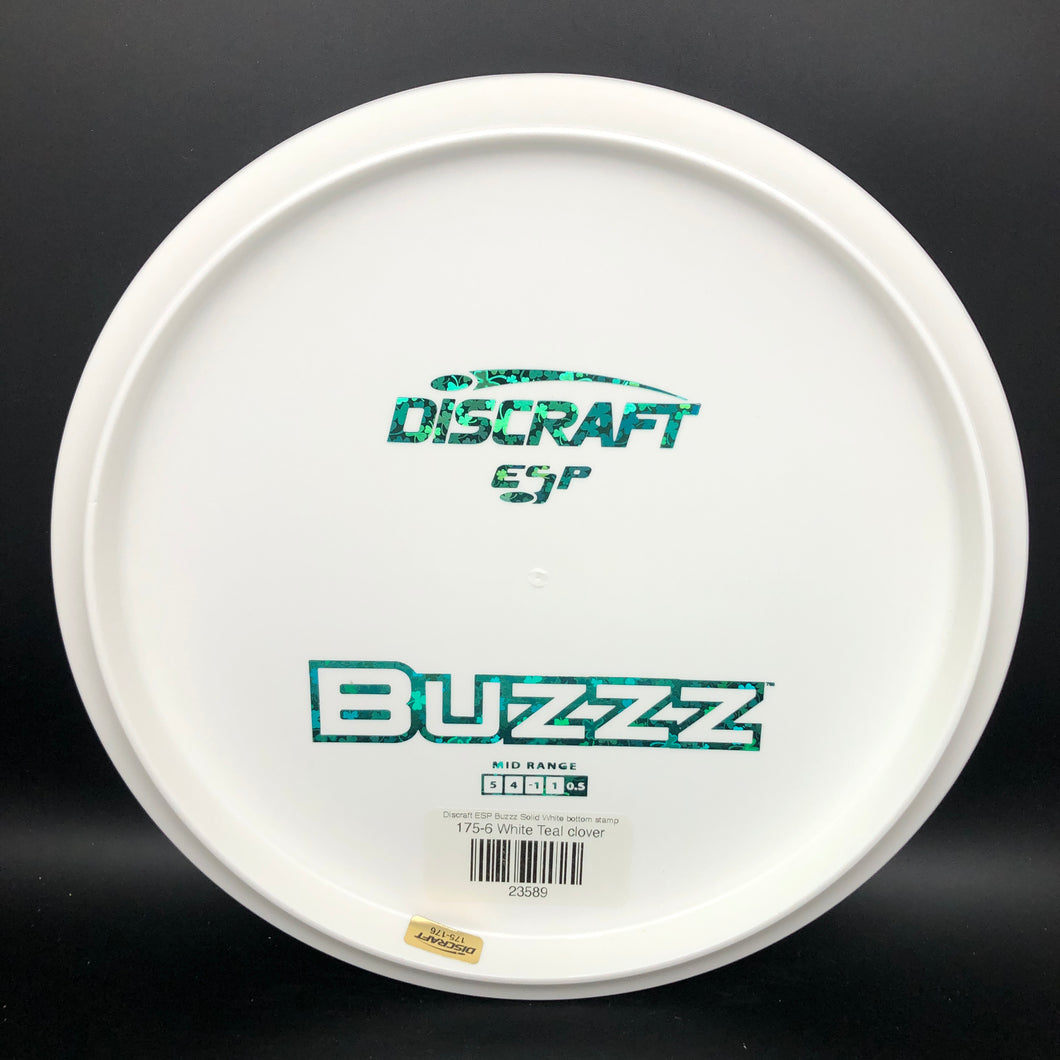 Discraft ESP Buzzz Solid White bottom stamp