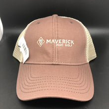 Load image into Gallery viewer, Maverick Disc Golf Curved Bill brown/khaki hat
