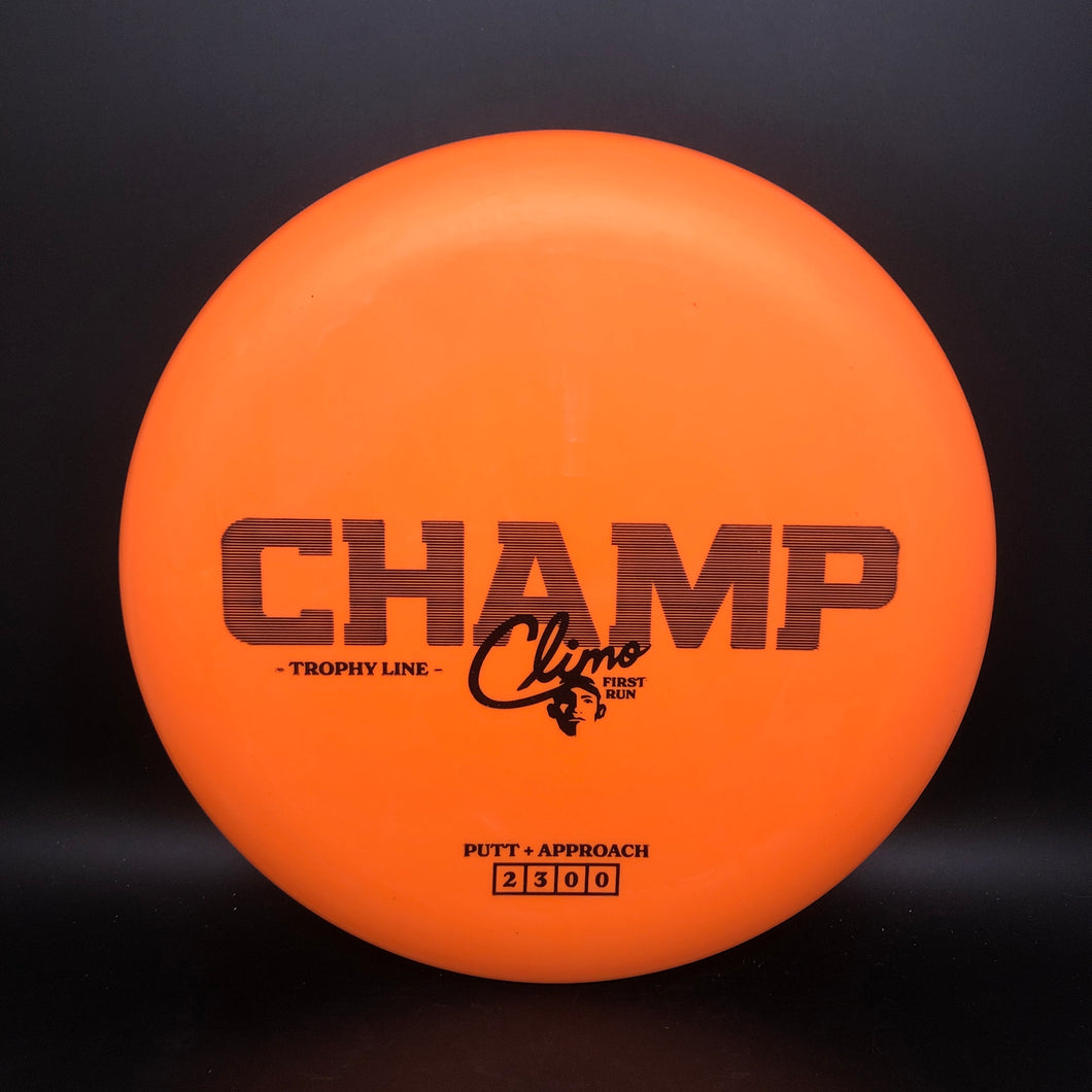 Climo Disc Golf Trophy Line Champ First Run