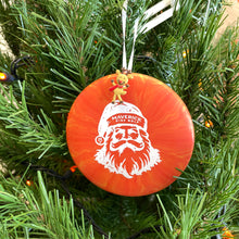 Load image into Gallery viewer, Disc Golf Mini Marker Christmas ornament orange Santa
