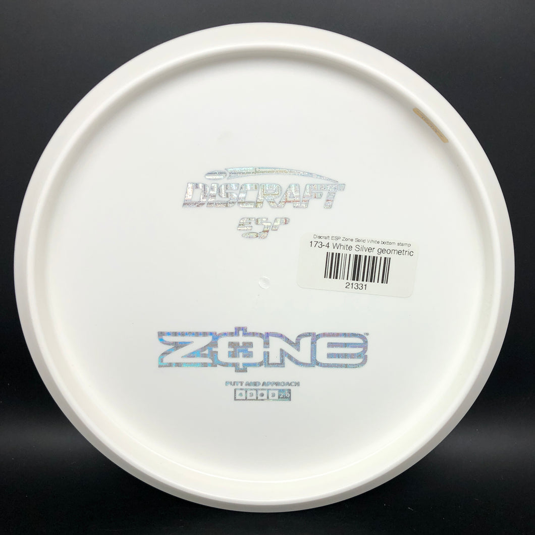 Discraft White ESP Zone bottom stamp