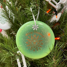 Load image into Gallery viewer, #48 Disc Golf Mini Marker Christmas green ornament
