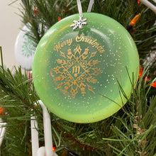 Load image into Gallery viewer, #48 Disc Golf Mini Marker Christmas green ornament
