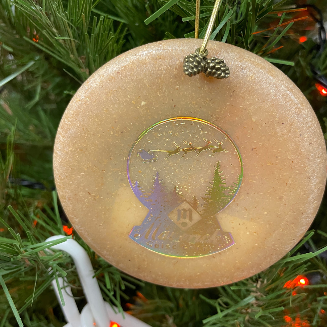 #54 Disc Golf Mini Marker Christmas ornament