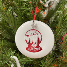 Load image into Gallery viewer, #50 Disc Golf Mini Marker Christmas white ornament
