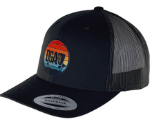Load image into Gallery viewer, DGA Retro Sunset Patch - Curved Mesh Snapback

