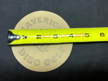 Load image into Gallery viewer, Leather coasters mini markers, Maverick Disc Golf circle stamp
