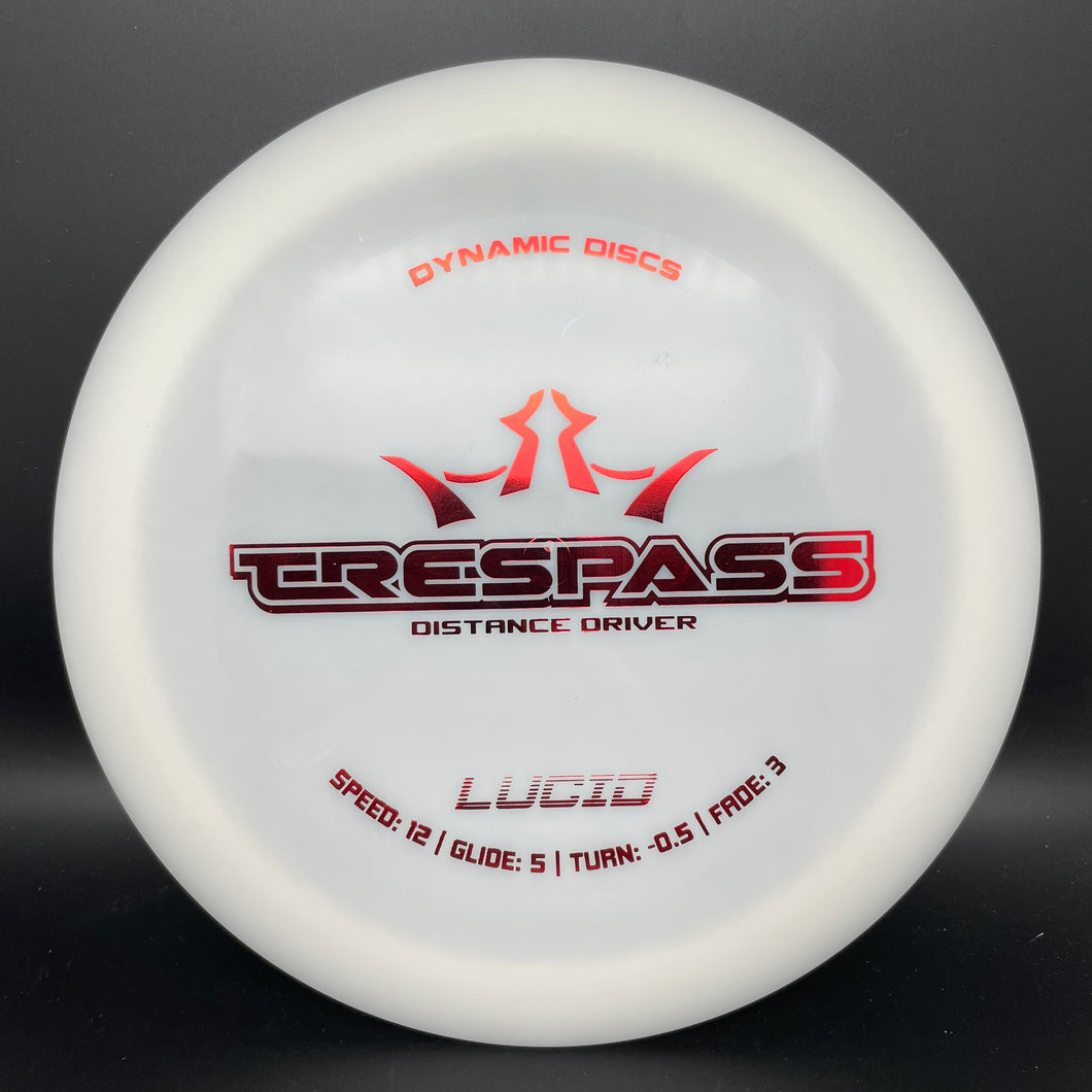 Dynamic Discs Lucid Trespass - white stock