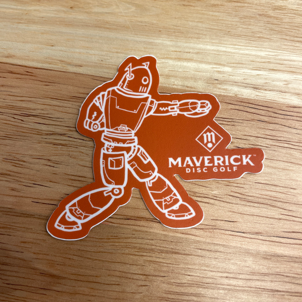 Maverick Disc Golf robot sticker